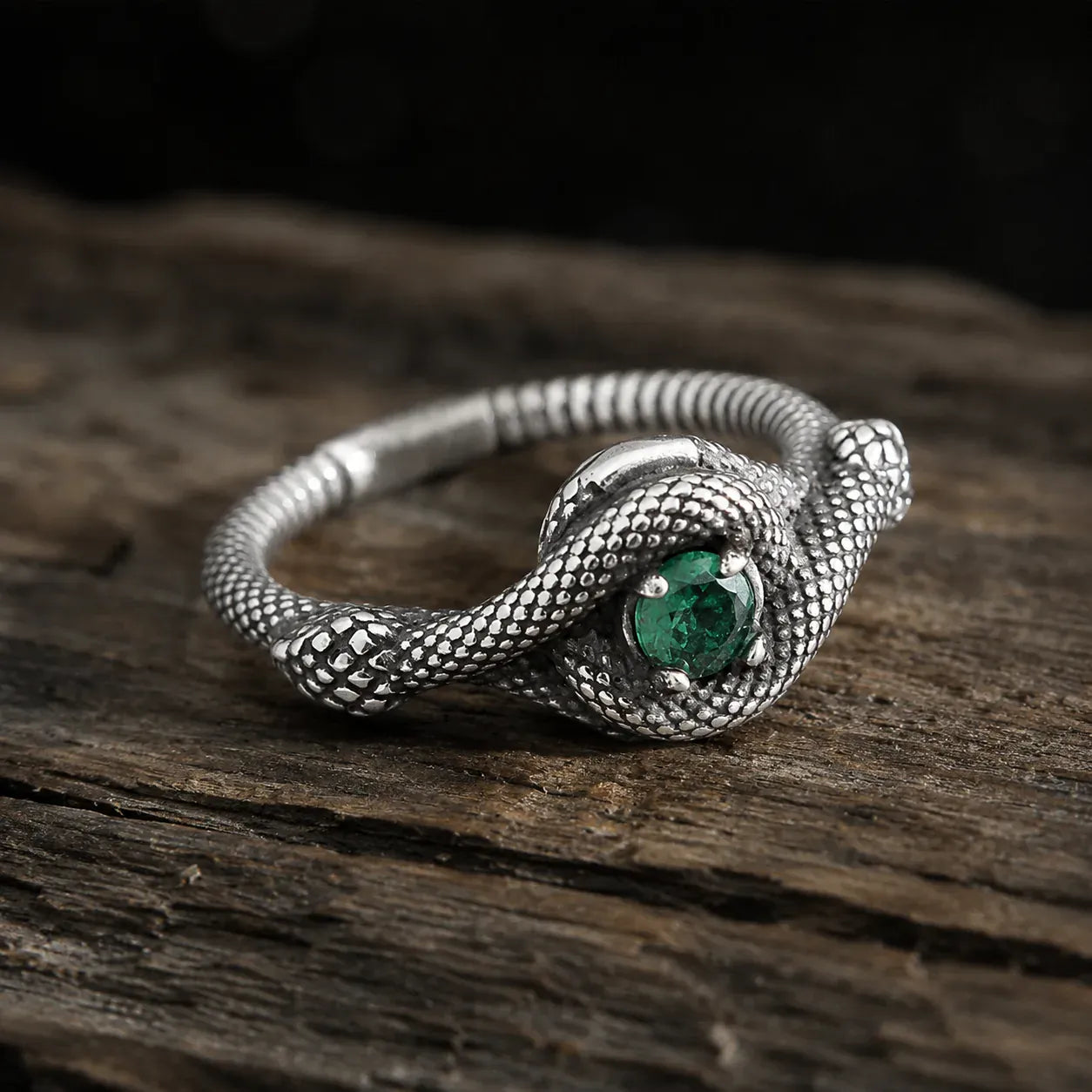 Bague Serpent Émeraude