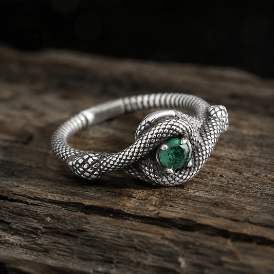 Bague Serpent Émeraude