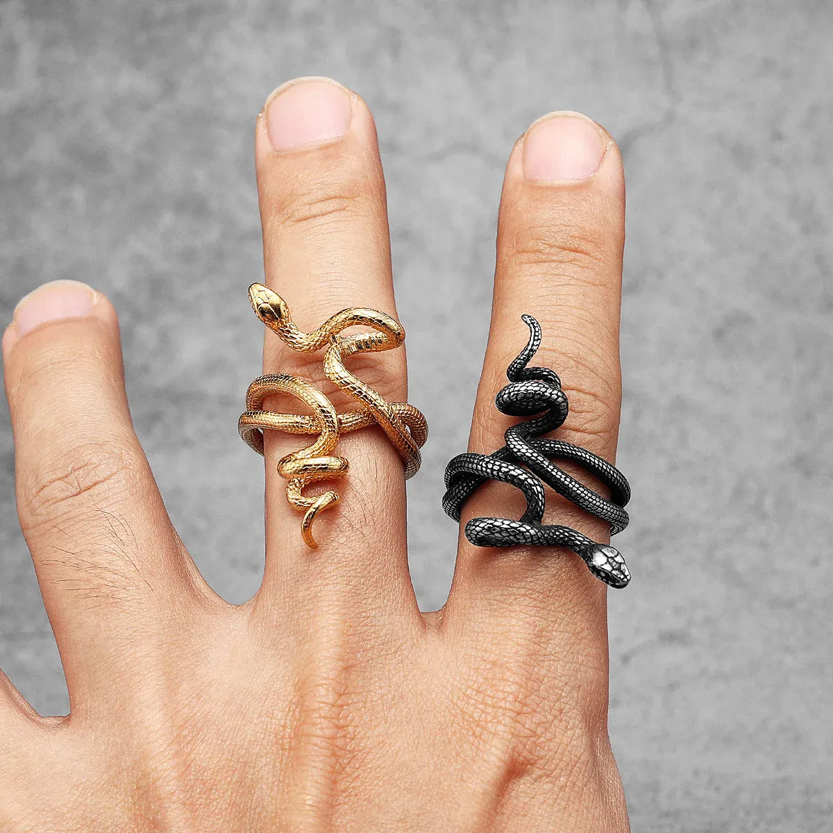 Bague Serpent Enroulé en Triple Tour