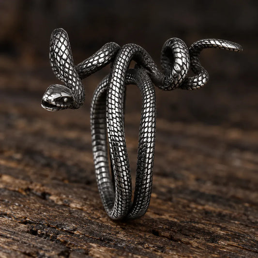 Bague Serpent Enroulé en Triple Tour