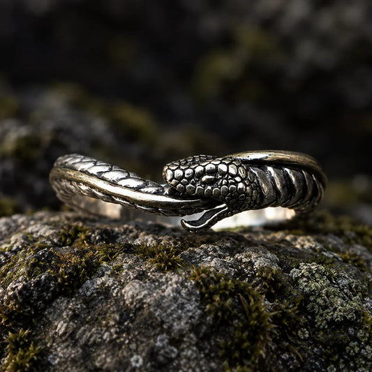 Bague Serpent Ouroboros Bicolore