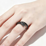 Bague Serpent Pavé Noir - Vignette | Médiéfan