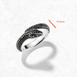 Bague Serpent Pavé Noir - Vignette | Médiéfan