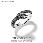 Bague Serpent Pavé Noir - Vignette | Médiéfan