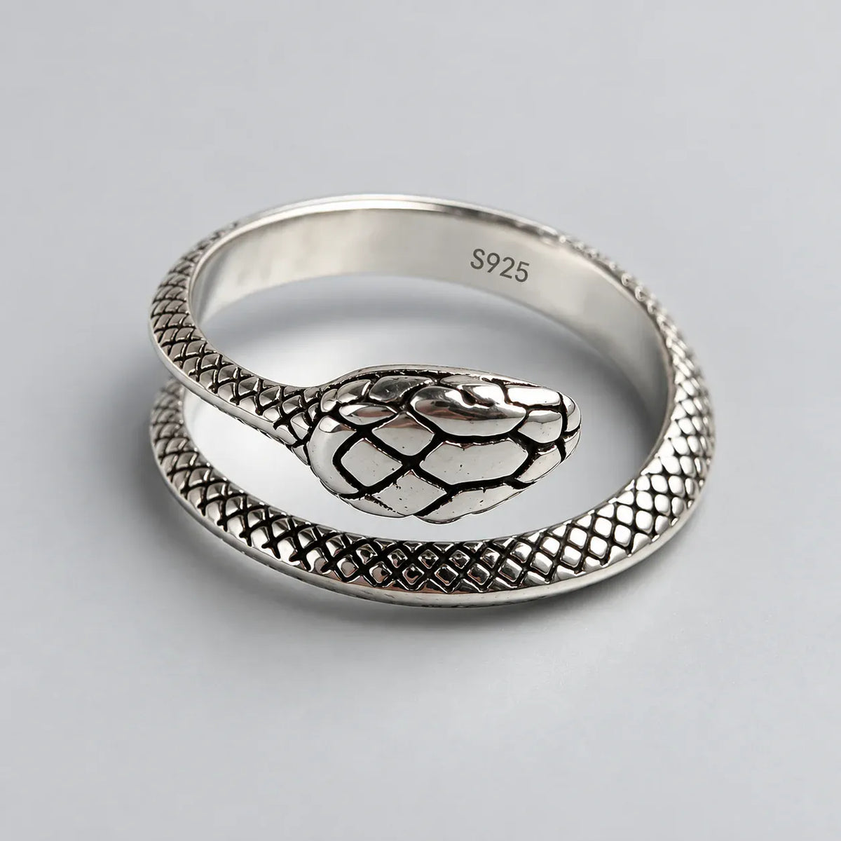 Bague Serpent Spirale Double Tour Réglable