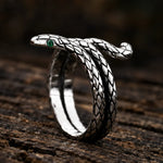 Bague Serpent Spirale Œil Vert - Vignette | Médiéfan