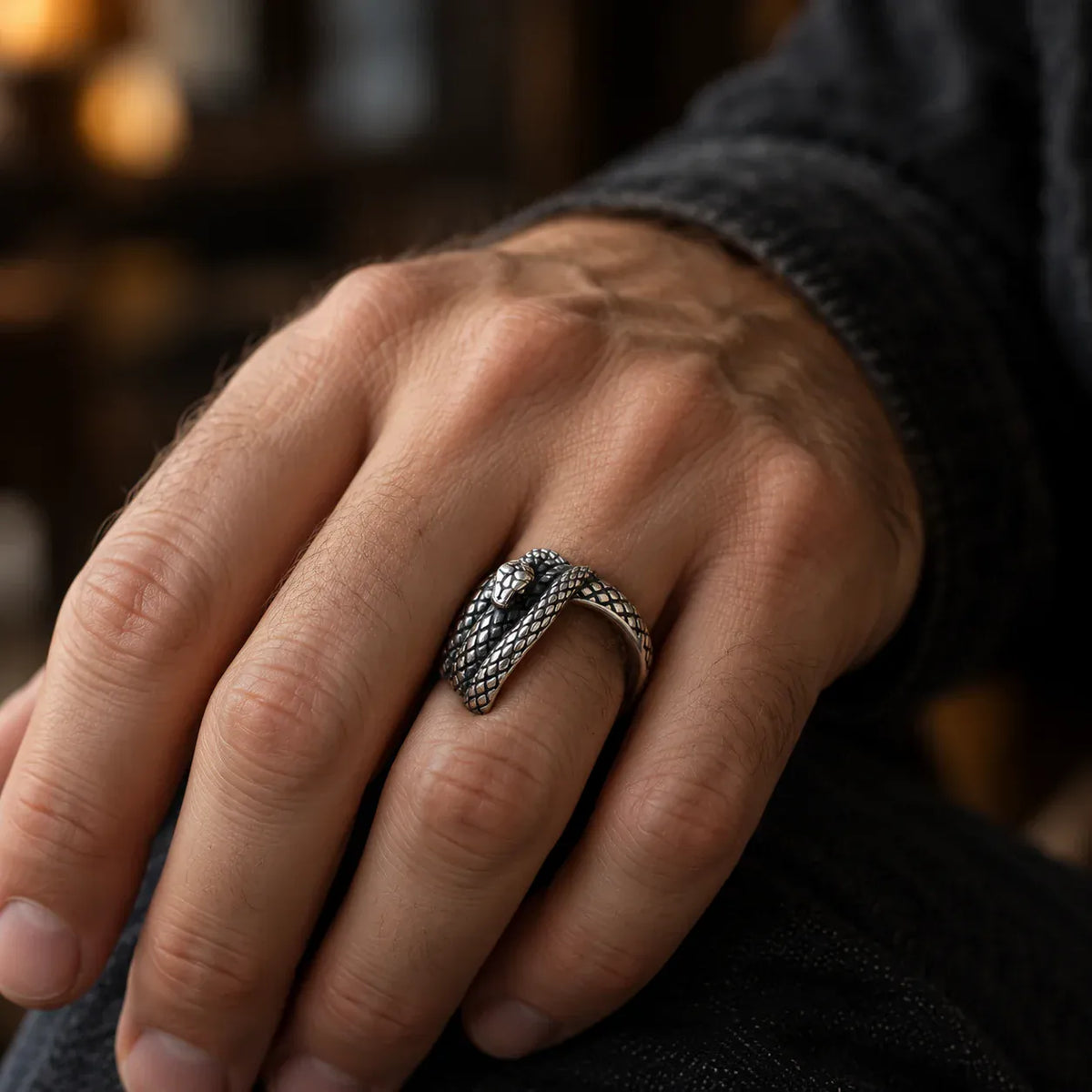 Bague Serpent Triple Enroulement
