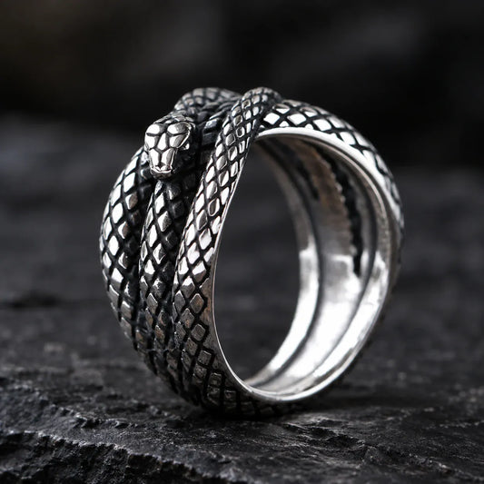 Bague Serpent Triple Enroulement
