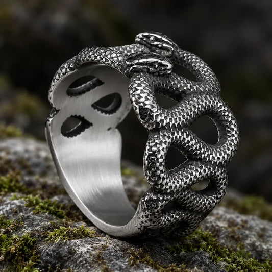 Bague Serpents Jumeaux Ajourée