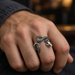 Bague Squelette de Serpent à Crâne - Vignette | Médiéfan