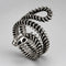 Bague Squelette de Serpent en Spirale Argent vieilli / 13