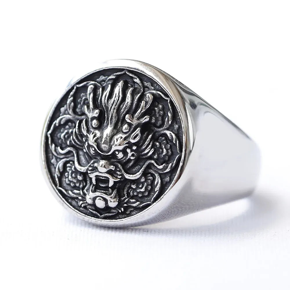 Bague Tête de Dragon Chinois