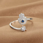 Bague Toi et Moi Main de Fatima et Œil Turc - Vignette | Médiéfan