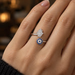 Bague Toi et Moi Main de Fatima et Œil Turc - Vignette | Médiéfan