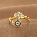 Bague Toi et Moi Main de Fatima et Œil Turc - Vignette | Médiéfan