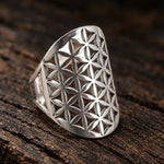 Bague Treillis Fleur de Vie Ajourée - Vignette | Médiéfan