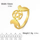 Bague Wicca Triple Lune Doré — croissants pleins / 6