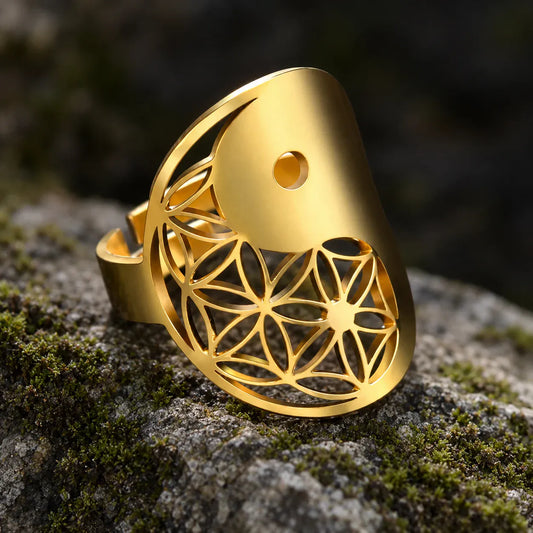 Bague Yin Yang Fleur de Vie
