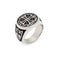 Bagues croisées de chevaliers templiers pour hommes, bijoux de doigt en acier inoxydable avec strass, cadeau pour fête d'anniversaire Black / 10