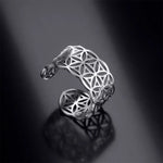 Bague Ouverte Bandeau Fleurs de Vie - Vignette | Médiéfan