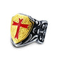BEIER – bague militaire en acier inoxydable pour homme, bijoux de personnalité, croix, chevalier, vente en gros, prix d'usine, BR8-823 BR8-459 / taille américaine / 13