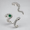 Bijou d’Oreille Serpent à la Pierre Verte