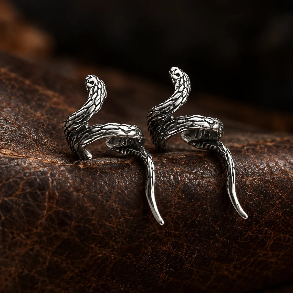 Bijou d'Oreille Serpent en Spirale