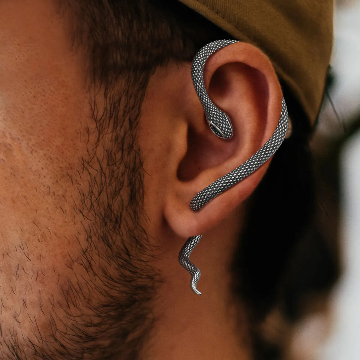 Bijou d’Oreille Serpent Grimpant Oreille gauche