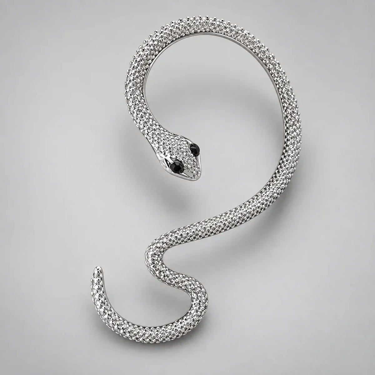 Bijou d'Oreille Serpent Ondulant Argenté