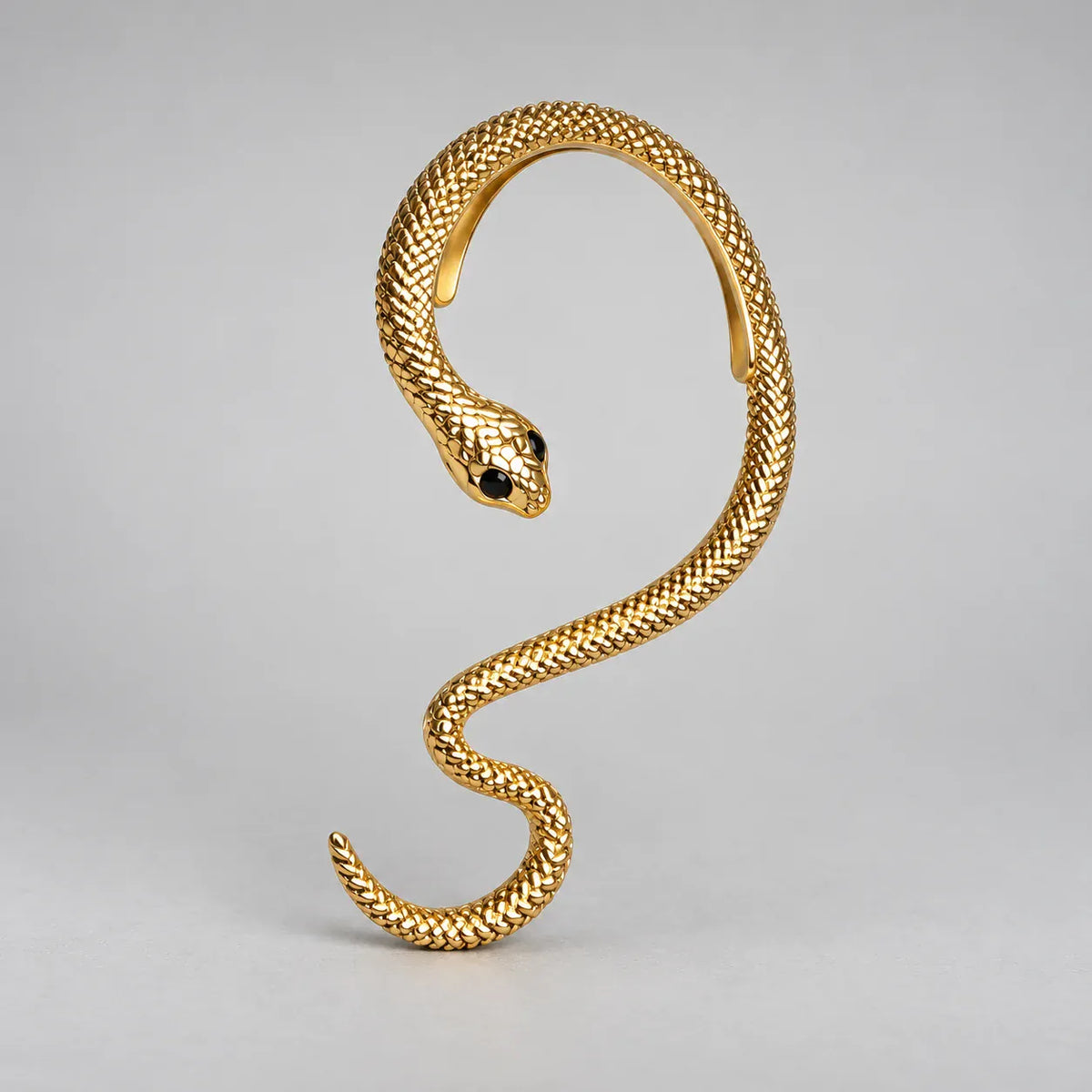 Bijou d'Oreille Serpent Ondulant Doré