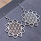 Boucles d'Oreilles Fleur de Vie Lotus Ajouré Argenté