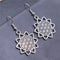 Boucles d'Oreilles Fleur de Vie Soleil Étoilé Argenté