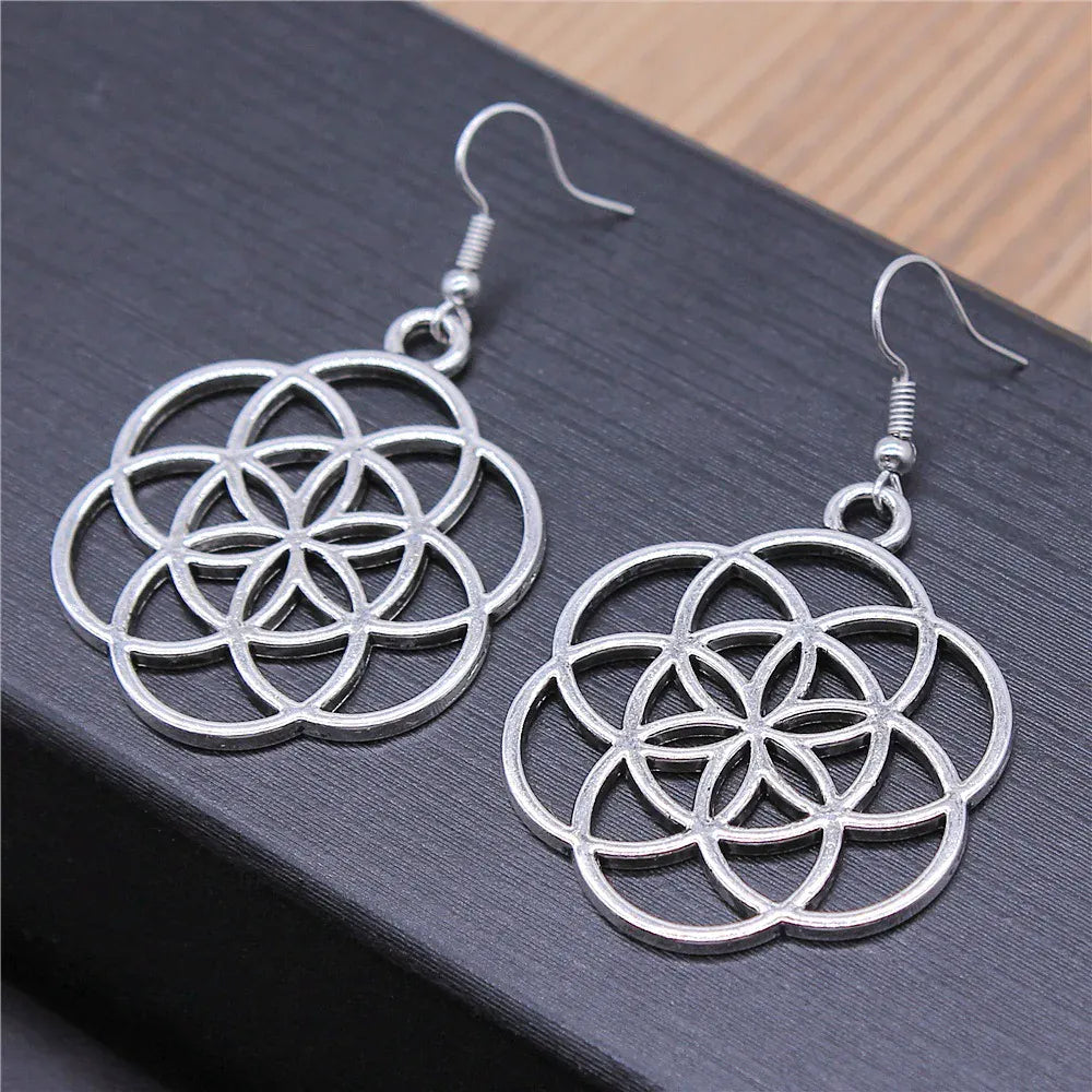 Boucles d'Oreilles Graine de Vie Festonnée