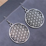 Boucles d'Oreilles Grand Disque Fleur de Vie - Vignette | Médiéfan
