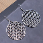 Boucles d'Oreilles Grand Disque Fleur de Vie - Vignette | Médiéfan
