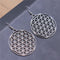 Boucles d'Oreilles Grand Disque Fleur de Vie Argenté