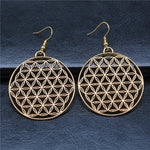 Boucles d'Oreilles Grand Disque Fleur de Vie - Vignette | Médiéfan
