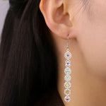 Boucles d'Oreilles Longues Symboles des 7 Chakras - Vignette | Médiéfan