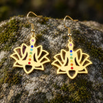 Boucles d'Oreilles Lotus Silhouette en Méditation - Vignette | Médiéfan