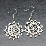 Boucles d'Oreilles Rosace Perlée Graine de Vie - Vignette | Médiéfan