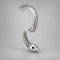 Boucles d’Oreilles Serpent Lové au Lobe Argenté