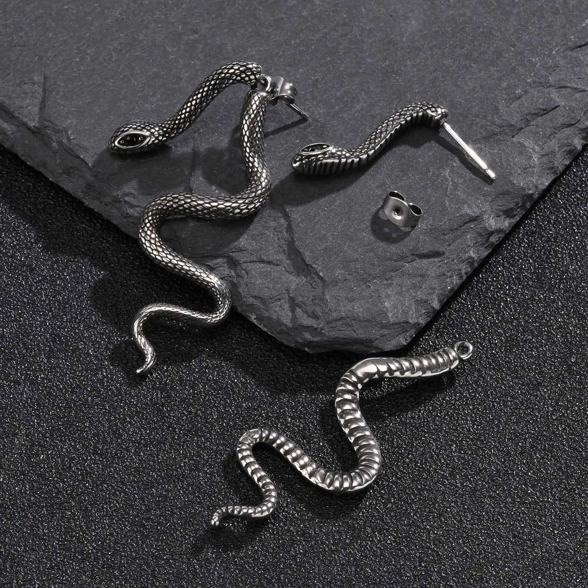 Boucles d'Oreilles Serpent Traversant