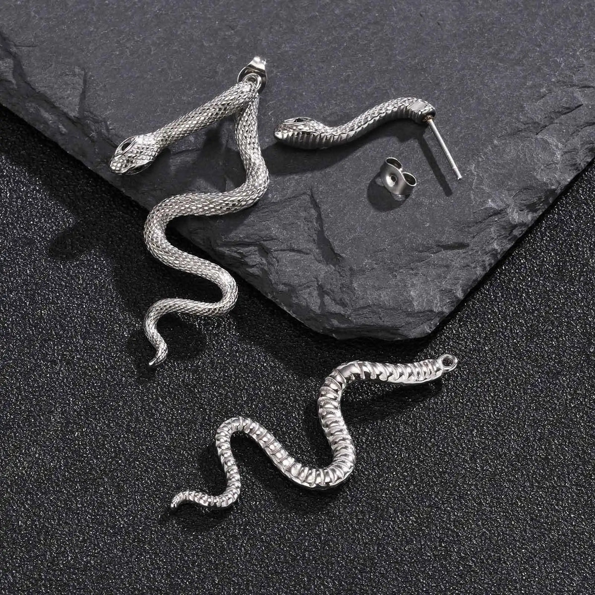 Boucles d'Oreilles Serpent Traversant