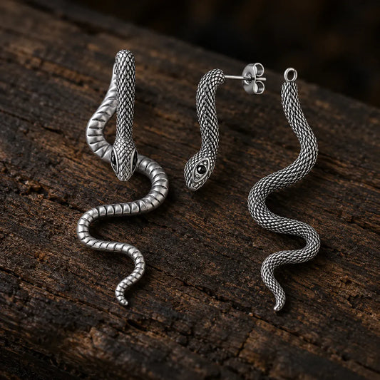 Boucles d'Oreilles Serpent Traversant