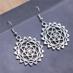 Boucles d'Oreilles Soleil Dentelé Graine de Vie - Vignette | Médiéfan