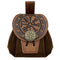 Bourse Runes Viking Vegvisir / Marron