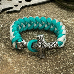 Bracelet à corde Viking Argenté - Mjolnir - Vignette | Médiéfan