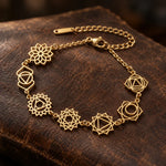 Bracelet à Maillons Symboles des 7 Chakras - Vignette | Médiéfan
