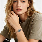 Bracelet Chaîne Fine Main de Fatima Œil Bleu - Vignette | Médiéfan
