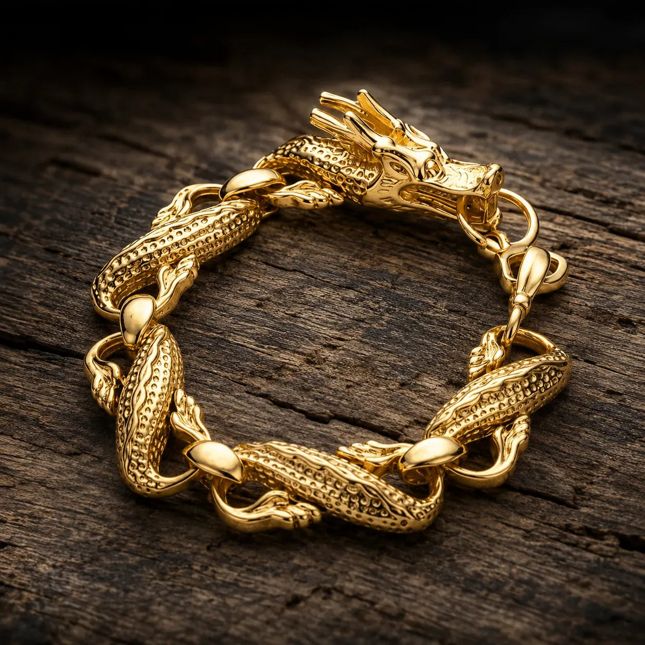 Bracelet Chaîne Tête de Dragon
